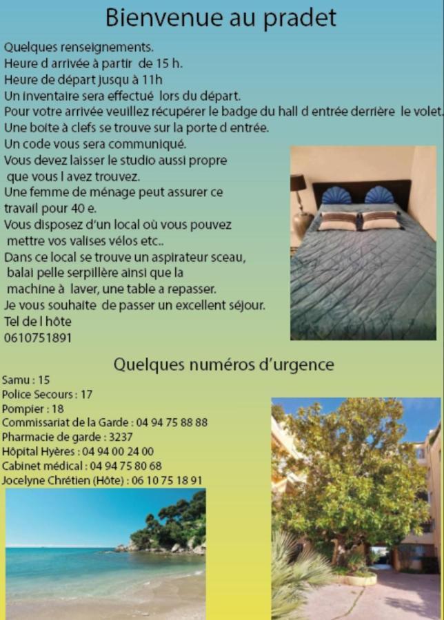 Ferienwohnung Les Roches Bleues Le Pradet Exterior foto
